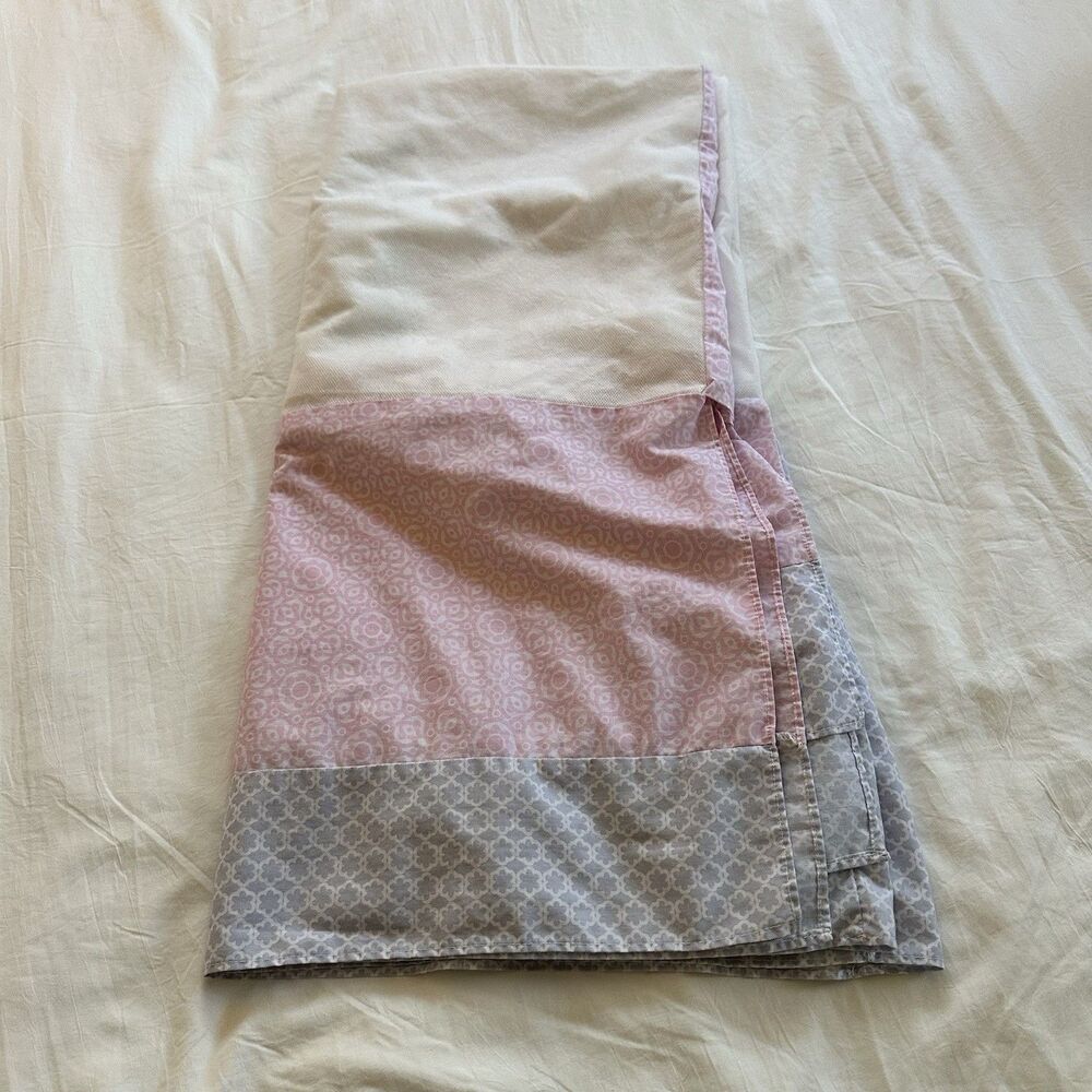 3 Piece Baby Girl Crib Bedding Set Birds Pink Lavender Floral & Carrier Cover - Picture 8 of 14